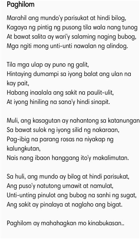 paghilom kasingkahulugan|HILOM: Tagalog.